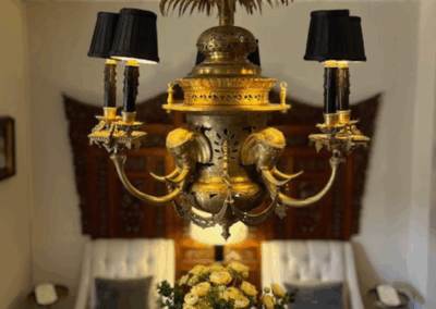 Lobby Chandelier at Well Into Life Massage and Skincare