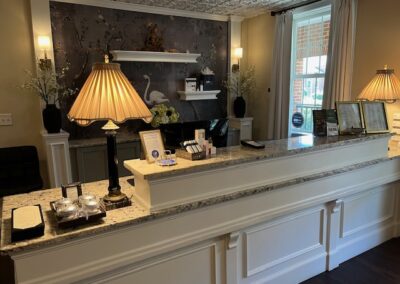 Front desk and lobby at Well Into Life Massage and Skincare